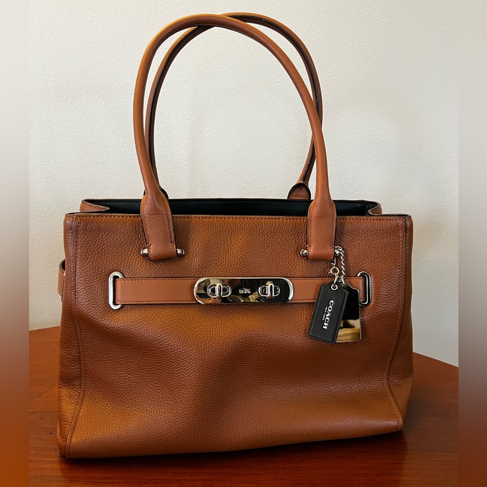 Coach Brown Leather swagger satchel